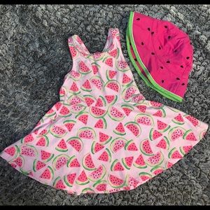 Watermelon Children’s Place 2t dress with hat